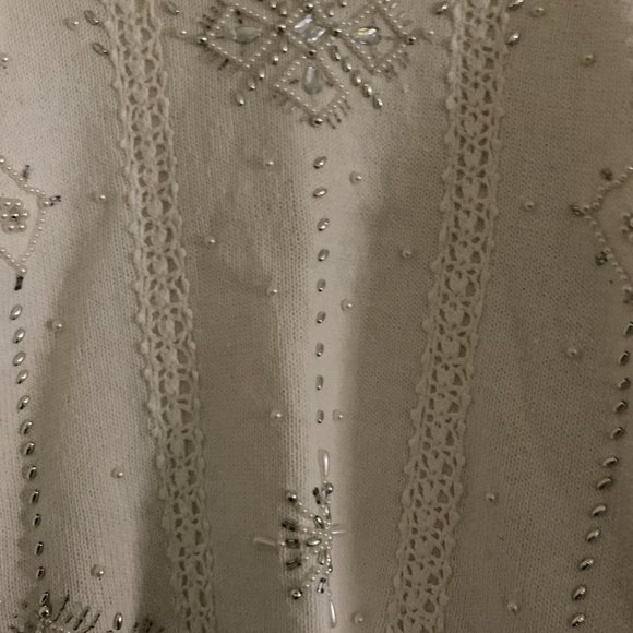Vintage Colleen's Collectables Cream Sweater SZ M - Picture 5 of 16